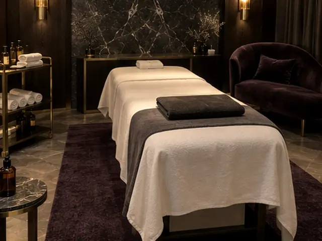 Siyah mermer duvarlı masaj odası — Beylikdüzü, Masaj Salonun